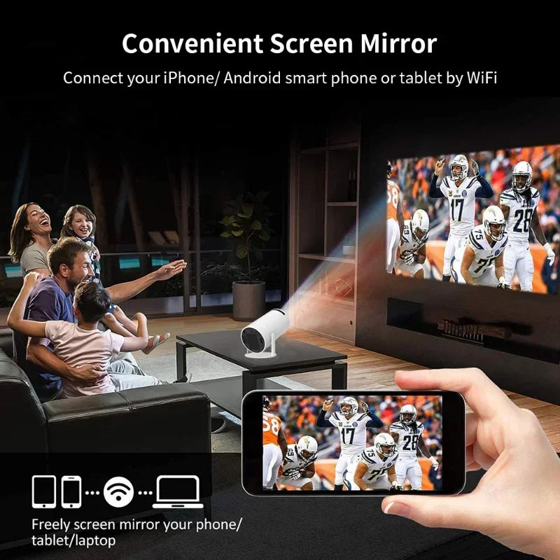 Proyector Portátil HY300 con Android 11 y Resolución 4K