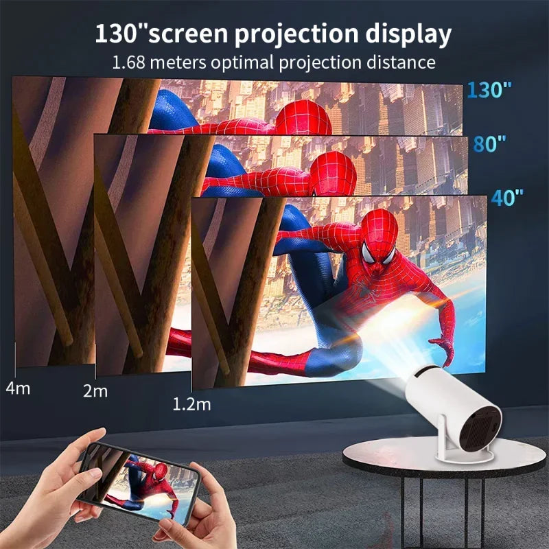 Proyector Portátil HY300 con Android 11 y Resolución 4K