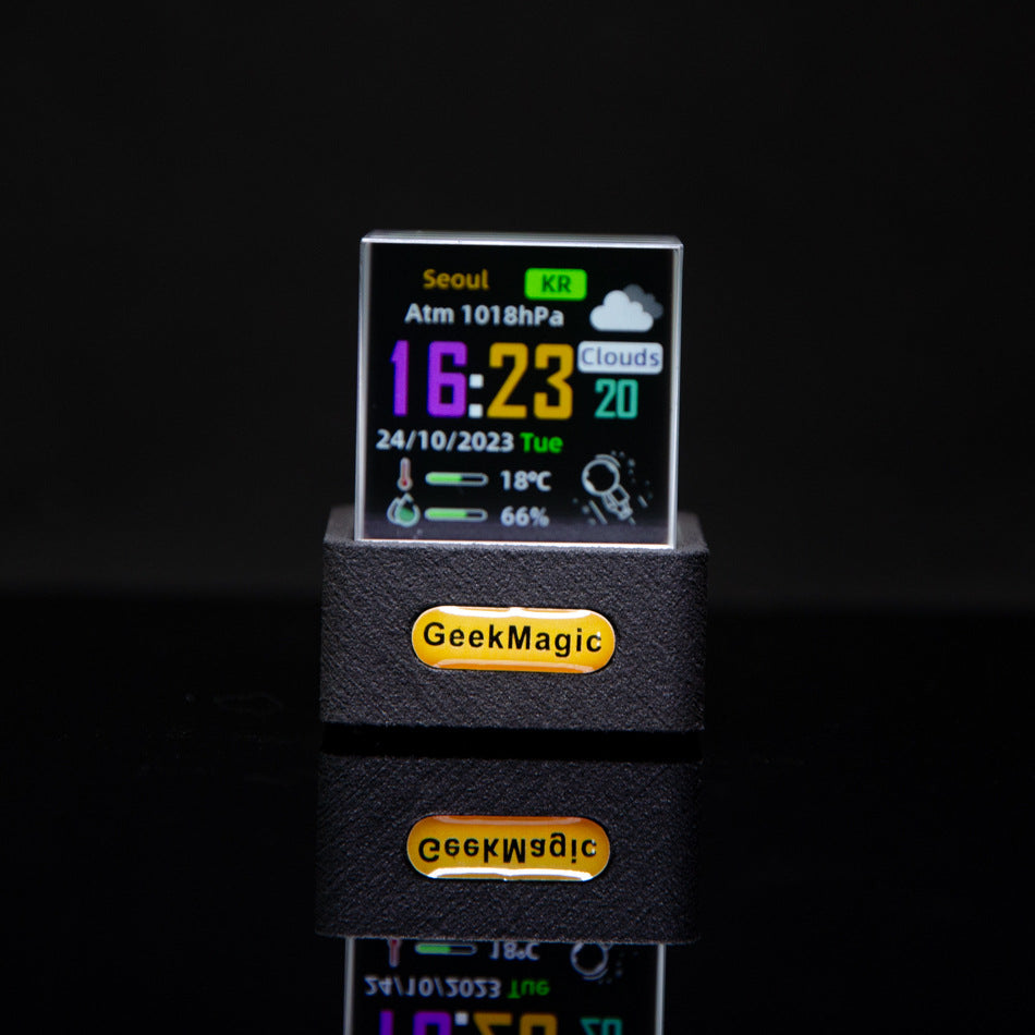 New Trend Mini Transparent WiFi Weather Clock Creative Gift de Escritorio Decoration Display