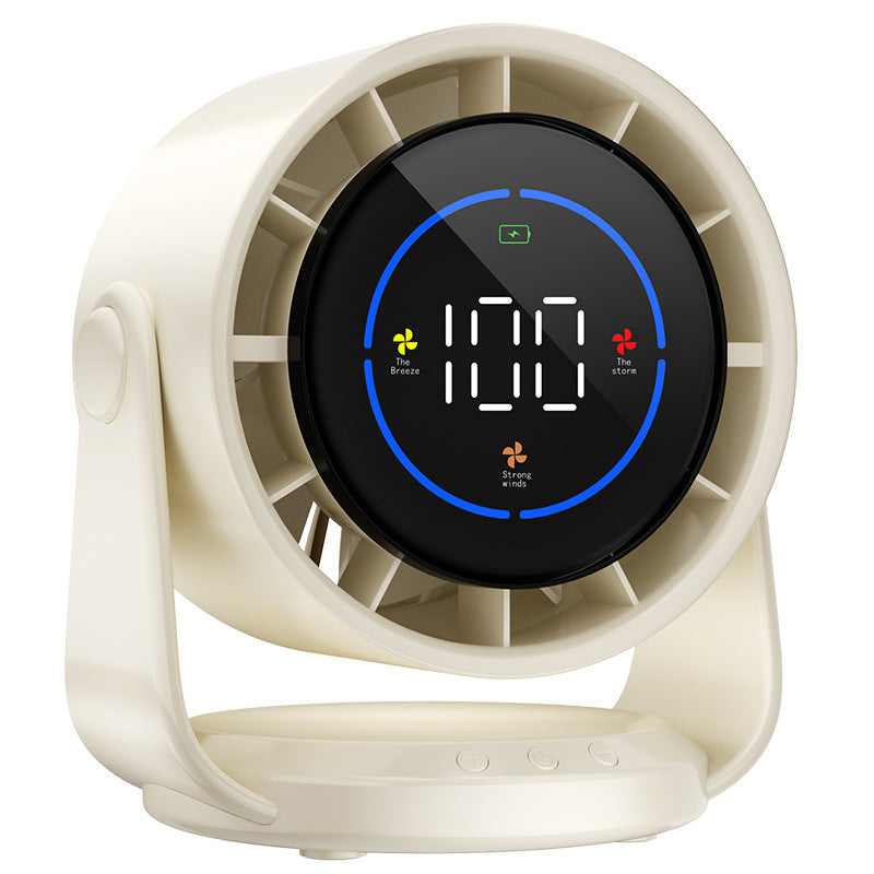 2025 New 100-Speed High - Speed Circulating Fan for Home. 6 - Inch Charging Digital Display, Turbo de Escritorio Electric Fan