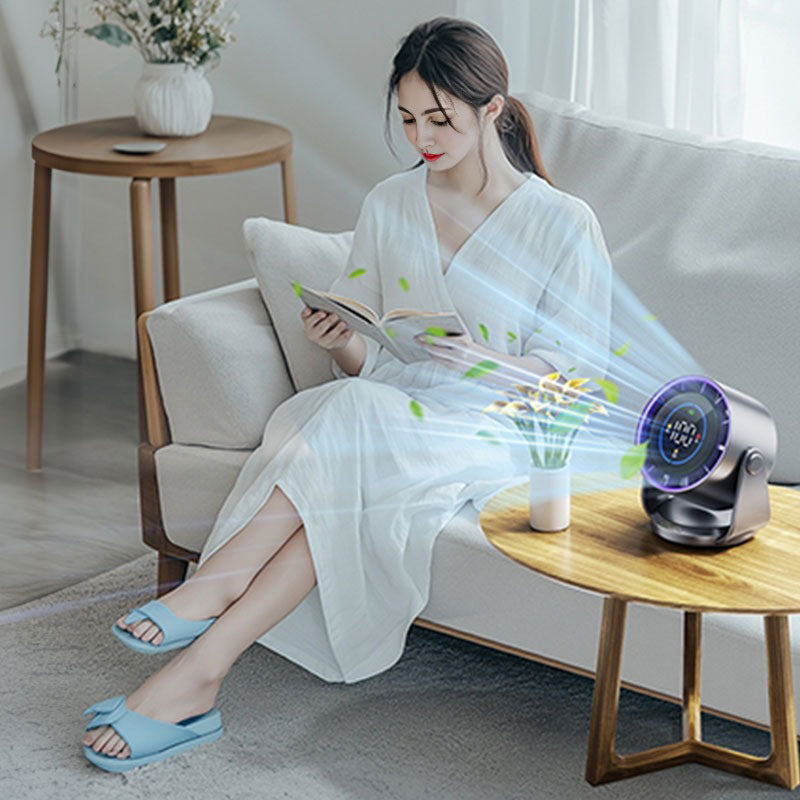 2025 New 100-Speed High - Speed Circulating Fan for Home. 6 - Inch Charging Digital Display, Turbo de Escritorio Electric Fan