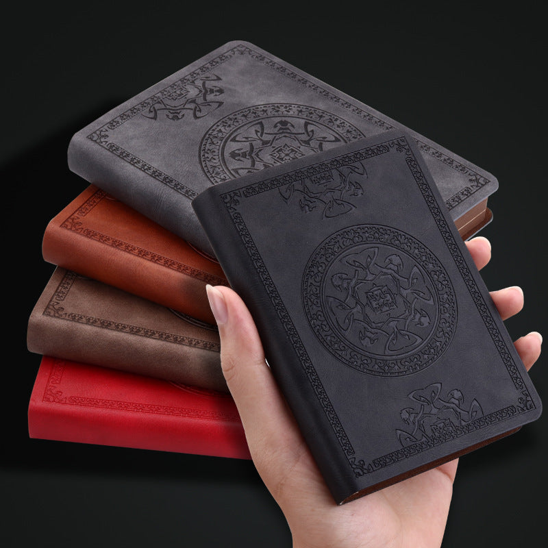 Mini notebook portable small notepad exquisite printing book students learn to write and office leather notebook A6 notebook