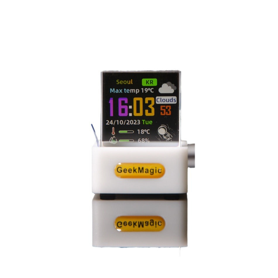 New Trend Mini Transparent WiFi Weather Clock Creative Gift de Escritorio Decoration Display