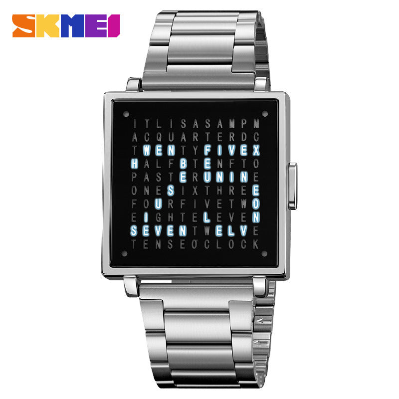 LED steel strip electronic leisure waterproof watch