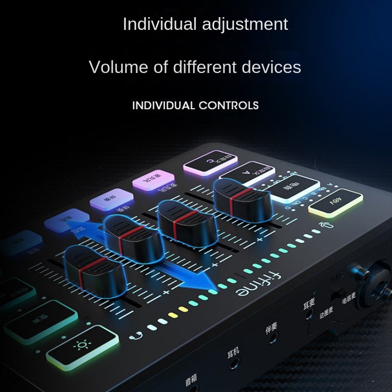 Fifine Game Live Streaming Equipment SC3 Full Set USB External Sound Card Microphone Desktop Karaoke