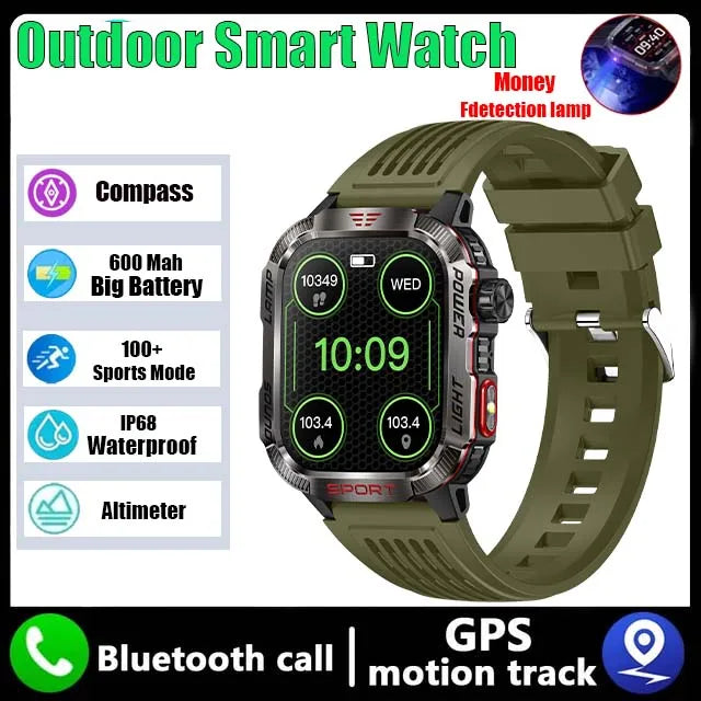 GZYR 2.01" Screen Smart Watch Men Bluetooth Call 600 mAh Sports Waterproof Heart rate Blood Oxygen SmartWatch For Huawei Xiaomi