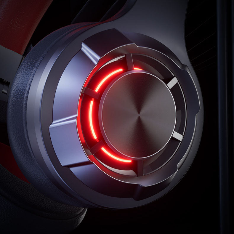 LED illuminated wireless Bluetooth headset for esports with ultra long battery life, Type-C computer headset