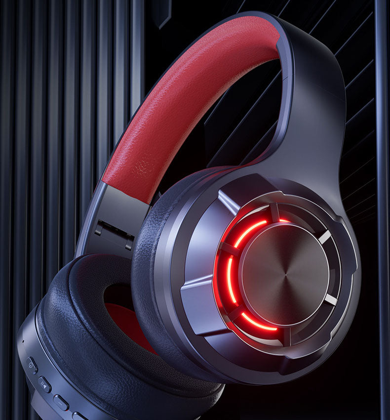 LED illuminated wireless Bluetooth headset for esports with ultra long battery life, Type-C computer headset