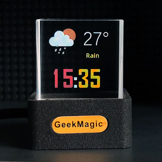 New Trend Mini Transparent WiFi Weather Clock Creative Gift de Escritorio Decoration Display