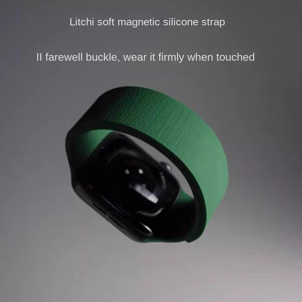 Apple iWatch, Huawei Watch 5, Samsung GT5 Silicone Watch Band with Soft Magnetic Adsorption and Lychee Pattern